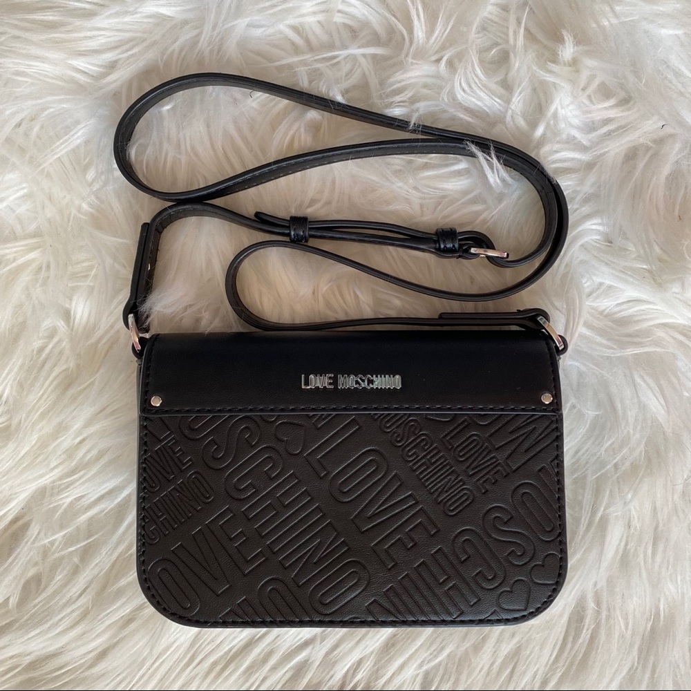 Black Love Moschino Crossbody Purse